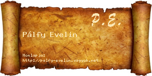 Pálfy Evelin névjegykártya