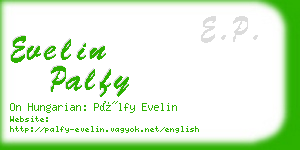 evelin palfy business card